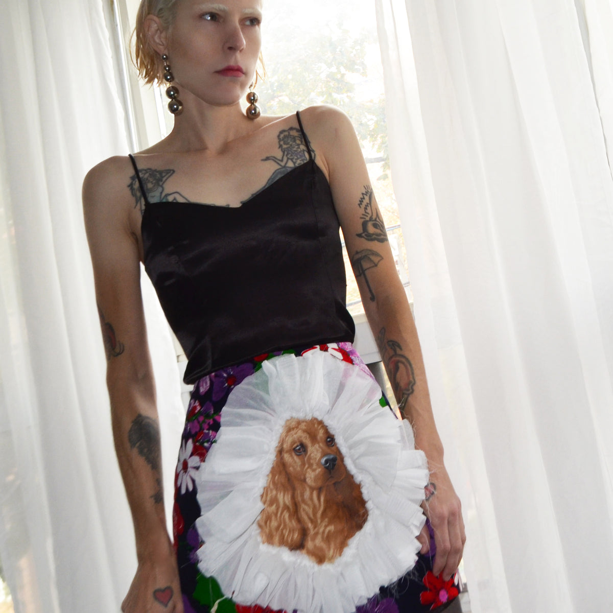 cocker spaniel miniskirt, size 4