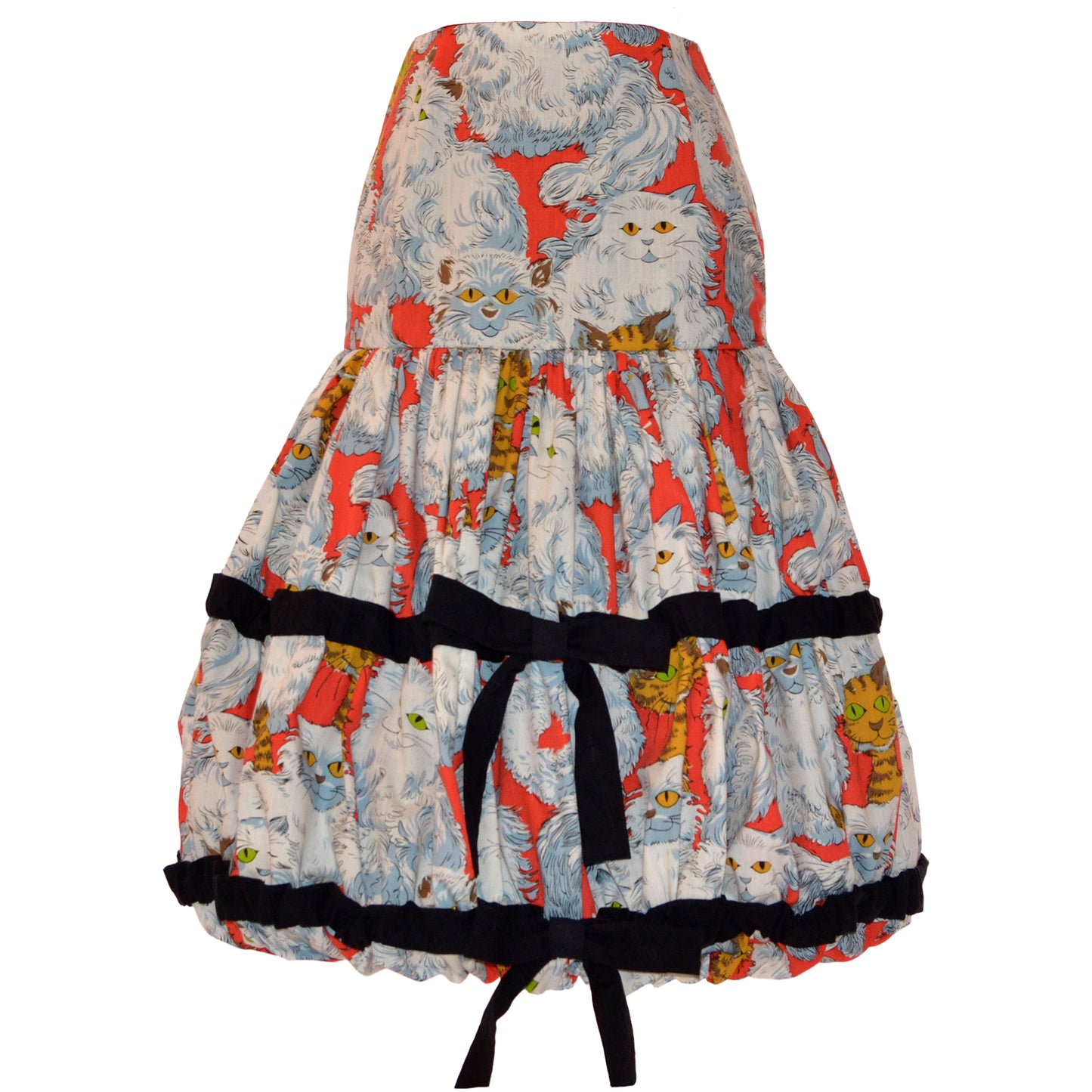 bow trimmed cat + mouse skirt L