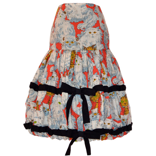 bow trimmed cat + mouse skirt L