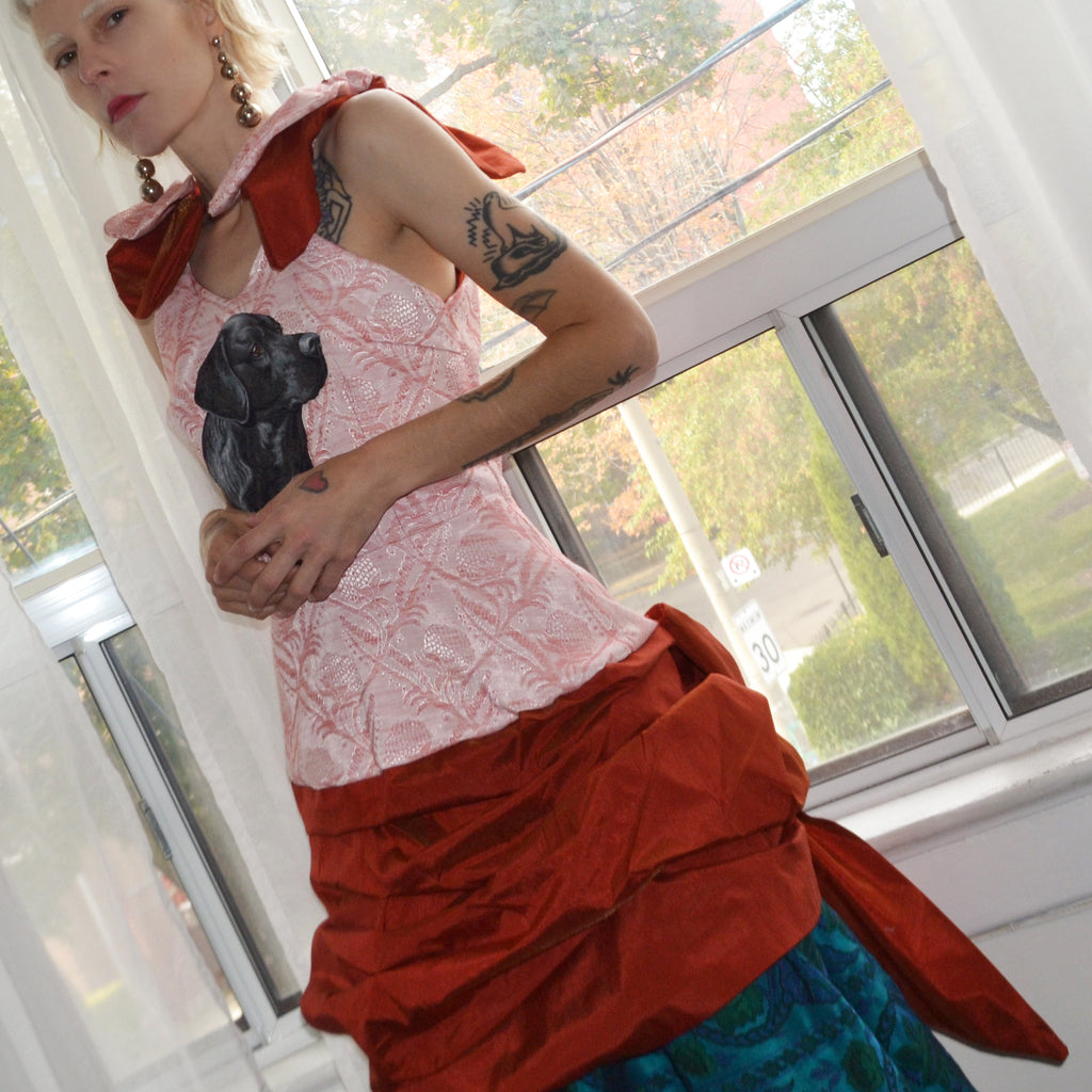 brocade labrador dress, size 6