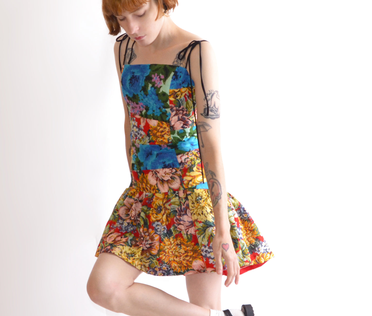 mix-up floral mini dress XS