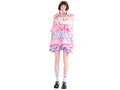 pink + paisley ruffle dress