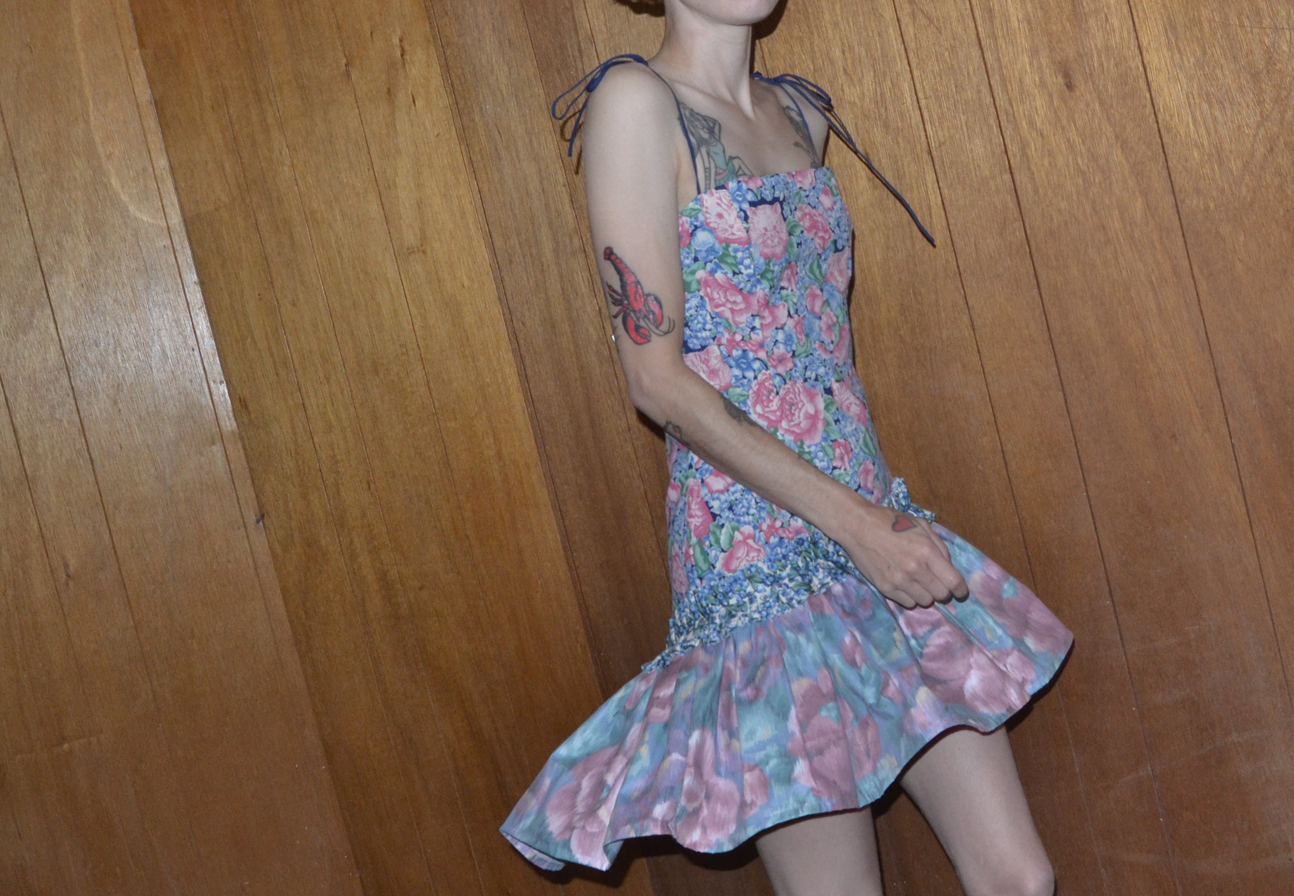 kitten garden mini dress S
