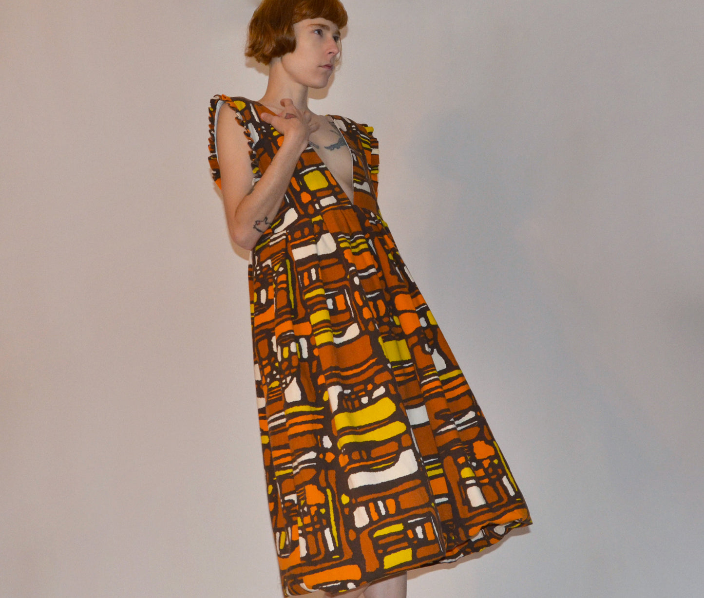 midcentury mod bubble dress M/L