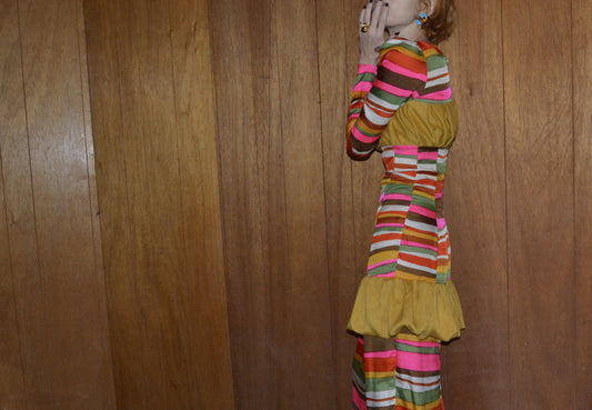 over the rainbow silk gown XS