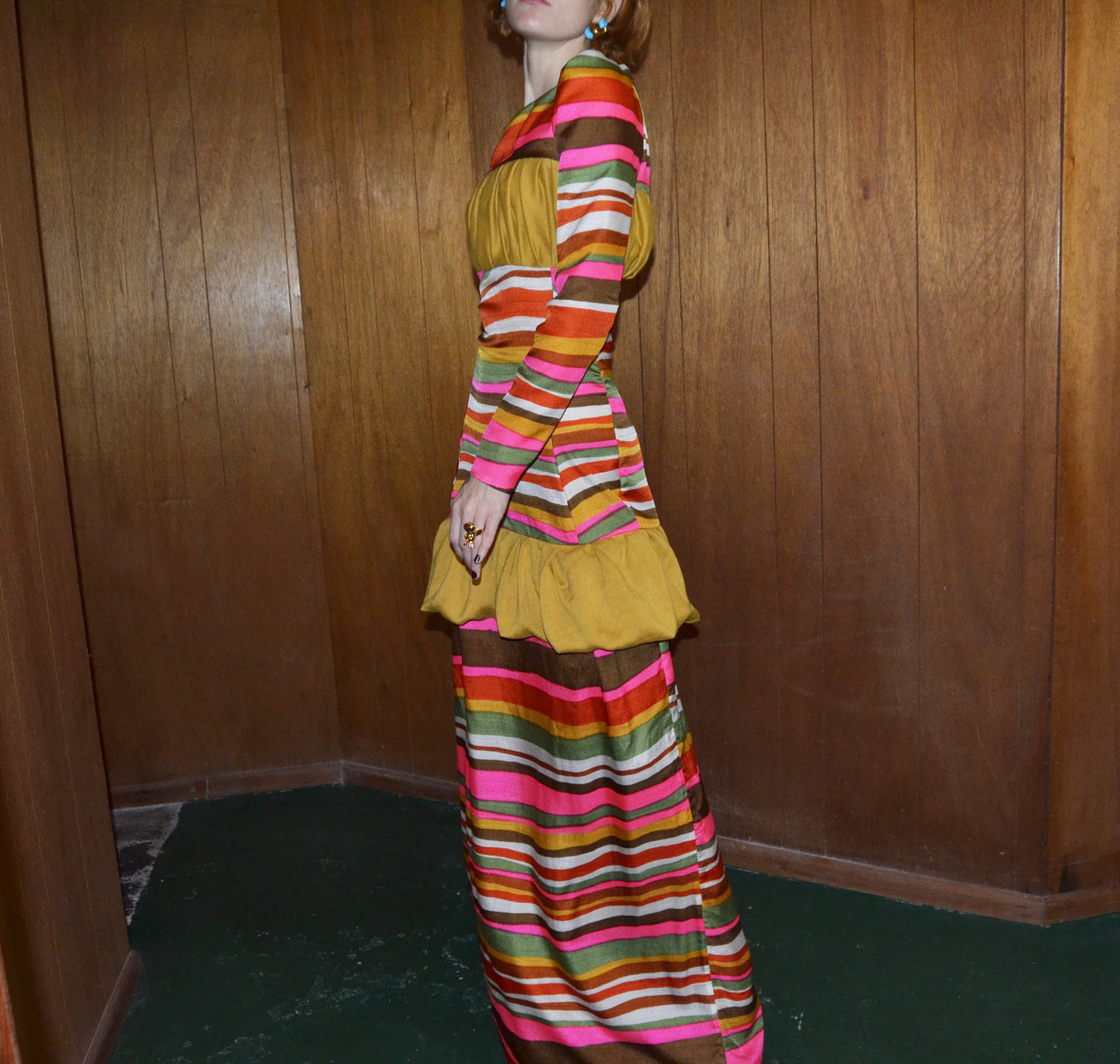 over the rainbow silk gown XS