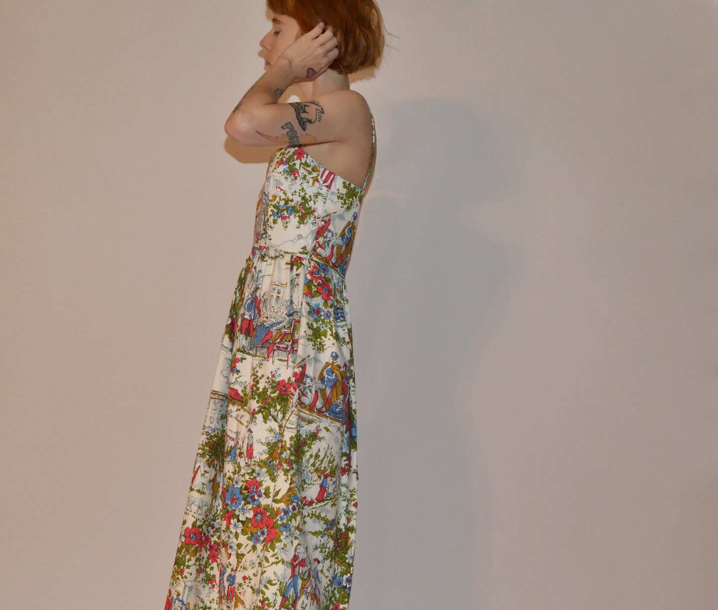 multicolour toile midi dress XS