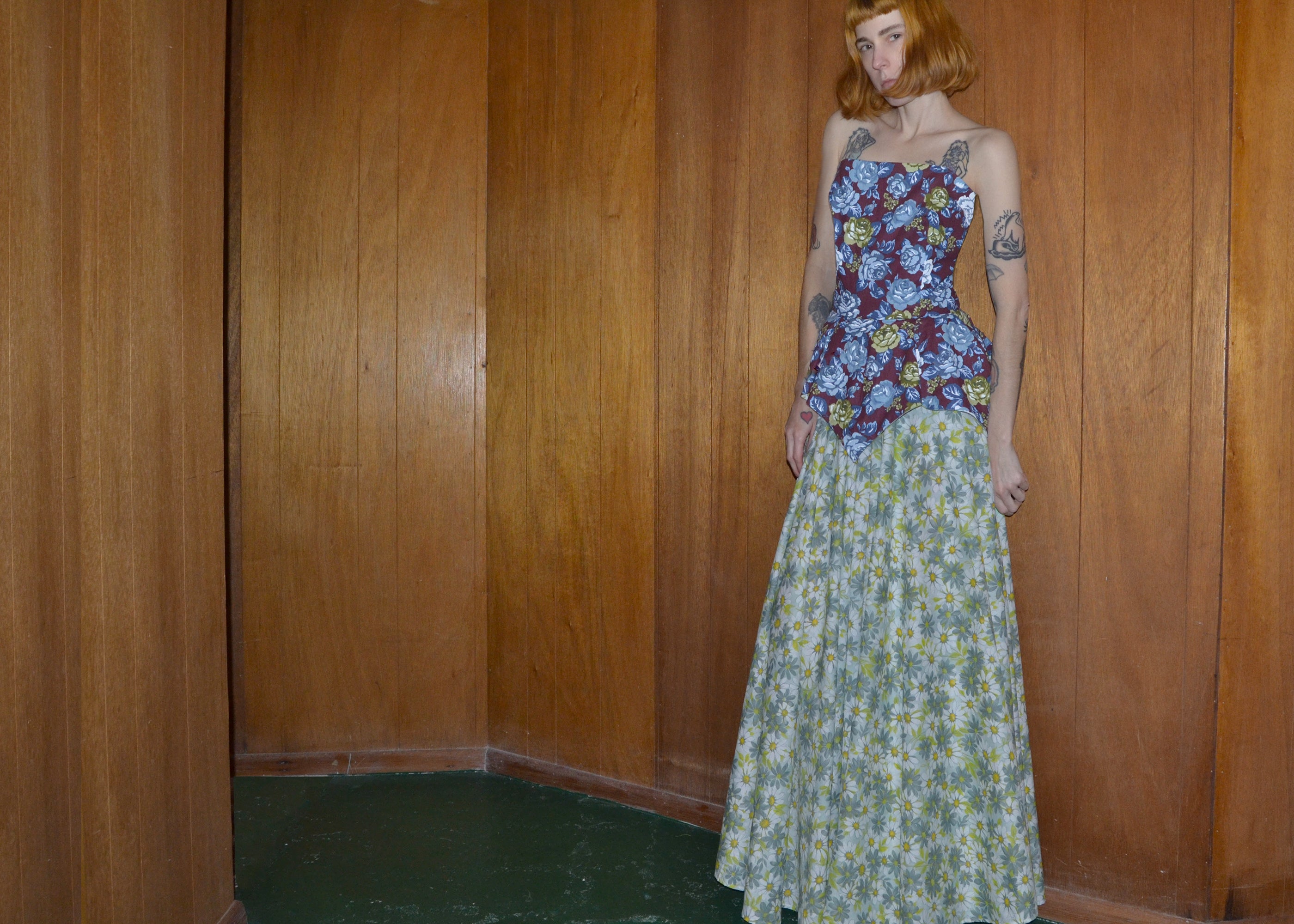 cotton voile tulip gown L