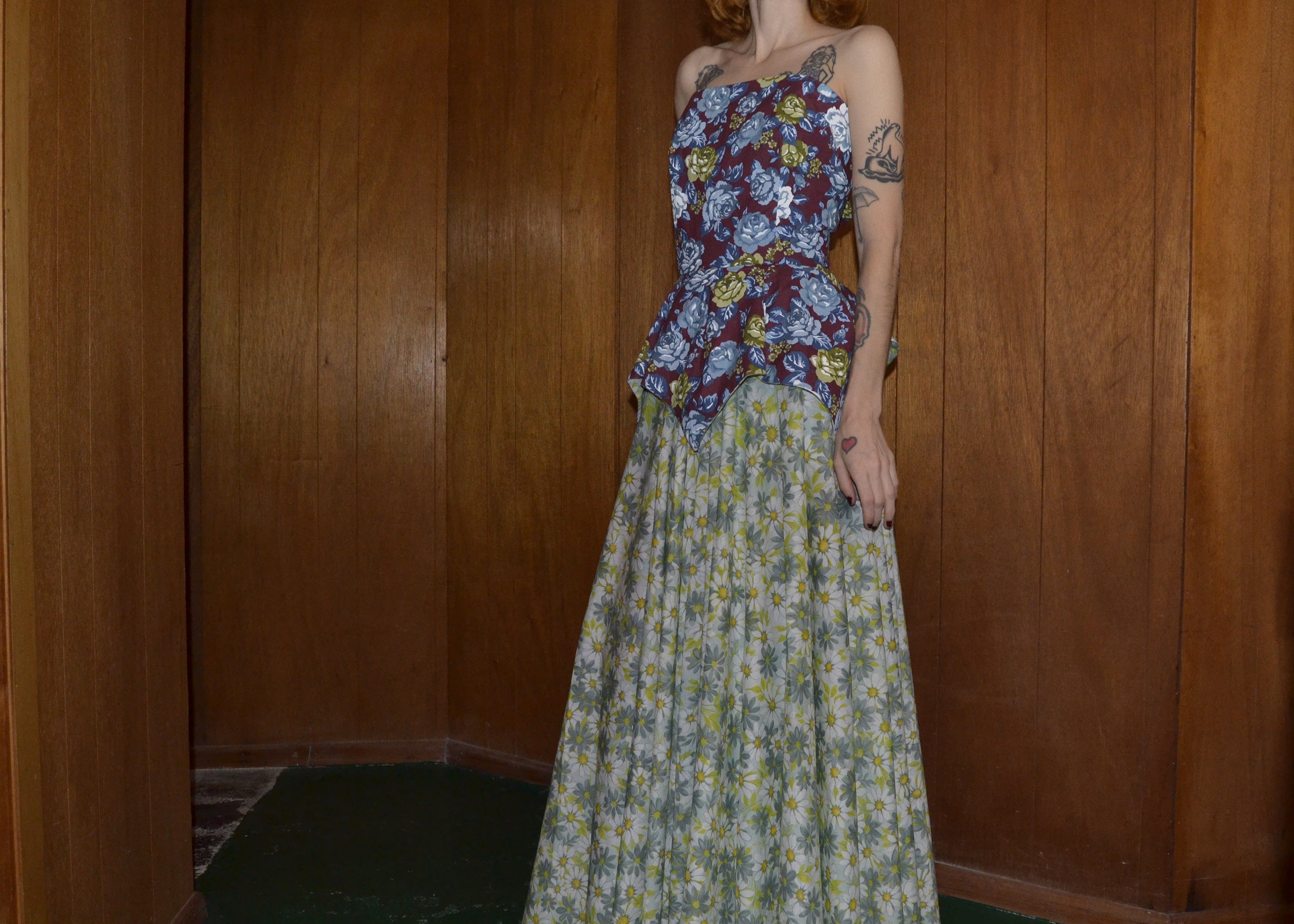 cotton voile tulip gown L